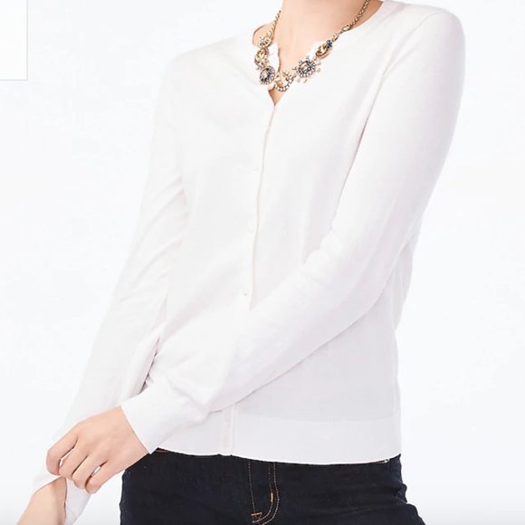 J. Crew Sweaters - J. Crew Caryn Cardigan Sweater White Size S